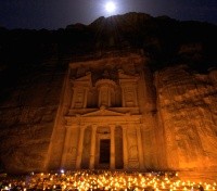 Petra by Night, illuminated by candles Petra by Night, illuminated by candles